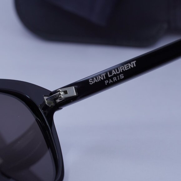 Saint Laurent SL356 001 Cat Eye Sunglasses - Black - Picture 10 of 12